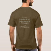 白い頑丈で固い男らしい Tシャツ (裏面)