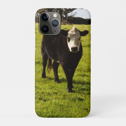 白い顔とモヒカンの黒牛、 Case-Mate iPhoneケース (裏)