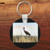 白い顔のイビス キーホルダー (正面)