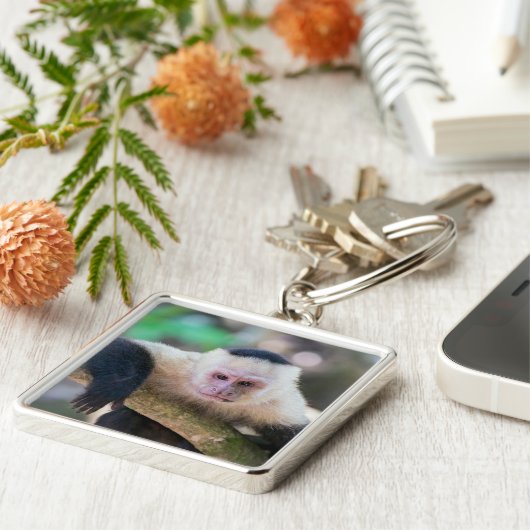 白い顔のカプチンモンキー用プラビダ キーホルダー (側面)