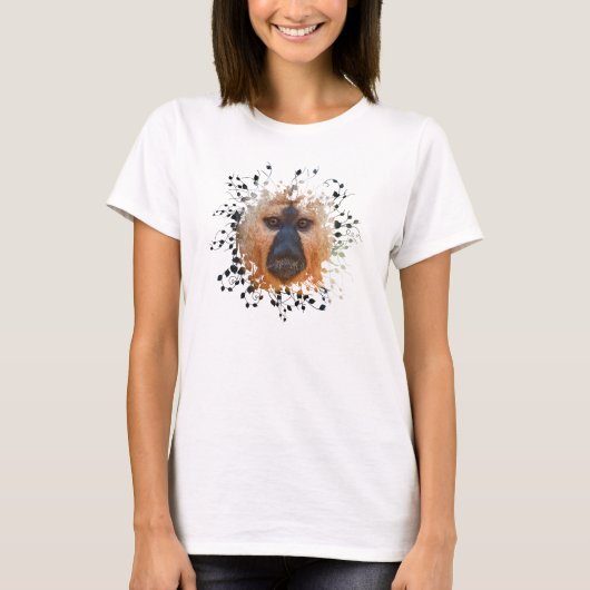 白い顔のサキ Tシャツ (正面)