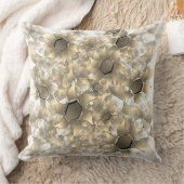 白い風変わり上に白い花びら クッション (ブランケット)