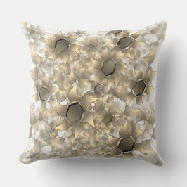 白い風変わり上に白い花びら クッション