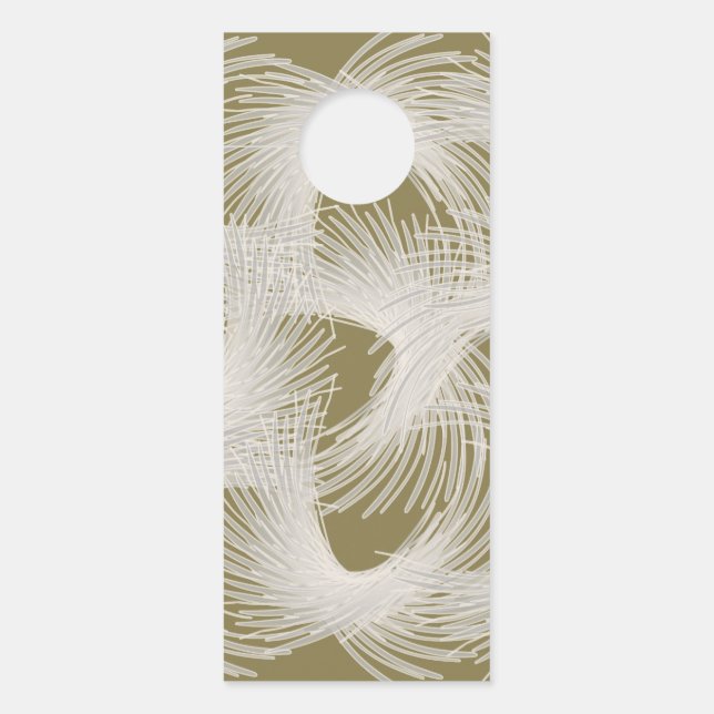 白い飛んでいる羽 ドアノブサイン (正面)