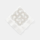 白い飛んでいる羽 縁ありカクテルナプキン (角)