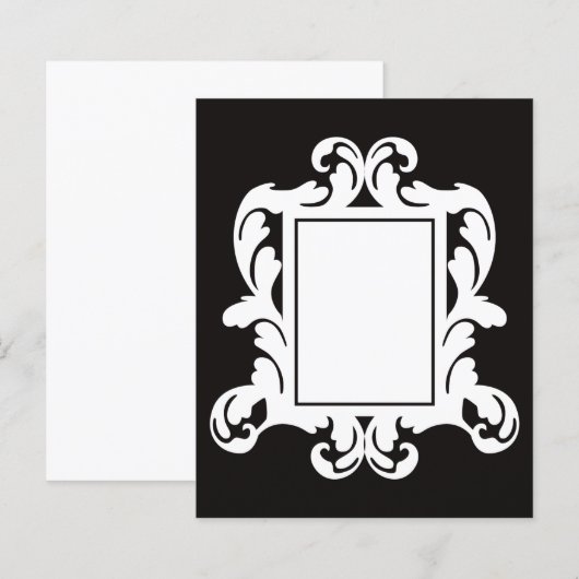 白い飾り枠 (正面/裏面)