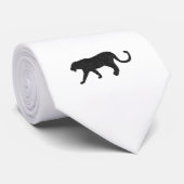 白い首のタイのブラックパンサー ネクタイ (ロール)