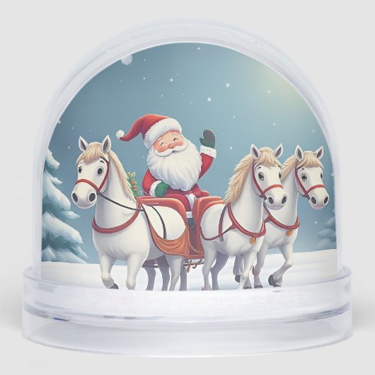 白い馬が引くサンタ|過去記事 (正面)