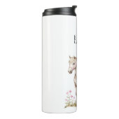 白い馬と花 タンブラー (回転左)