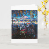 白い馬に乗るカップルWassily Kandinsky カード (黄色い花)