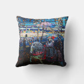 白い馬に乗るカップルWassily Kandinsky クッション (裏面)