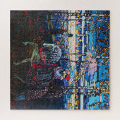 白い馬に乗るカップルWassily Kandinsky ジグソーパズル (横)