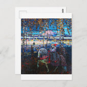 白い馬に乗るカップルWassily Kandinsky ポストカード (正面/裏面)