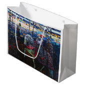 白い馬に乗るカップルWassily Kandinsky ラージペーパーバッグ (正面アングル)