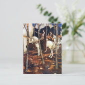 白い馬のメイデンズバーチカルハガキ ポストカード (スタンド正面)