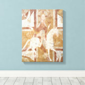 白い馬の上のキリスト キャンバスプリント (インサイチュ (ウッドフロア))