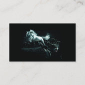 白い馬を襲う狼の群れ 名刺 (裏面)