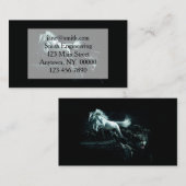 白い馬を襲う狼の群れ 名刺 (正面/裏面)
