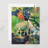 白い馬ポール・ゴーギャン ポストカード (正面/裏面)