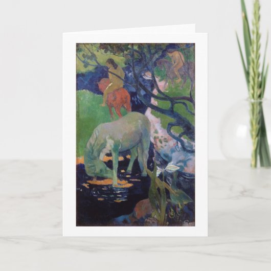 白い馬、ゴーギン カード (正面)