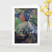 白い馬、ゴーギン カード (黄色い花)