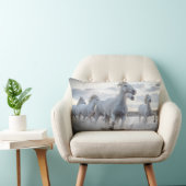 白い馬 ランバークッション (椅子)