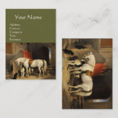 白い馬（犬と緑） 名刺 (正面/裏面)