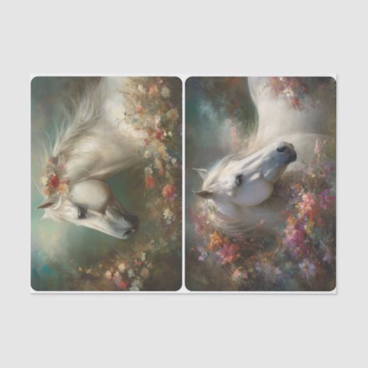 白い馬 薄葉紙 (正面)