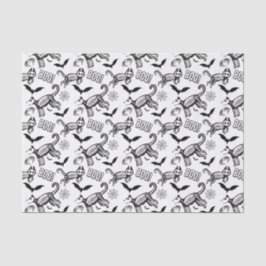 白い骨格動物 薄葉紙