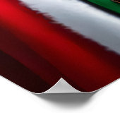 白い髭とメガネのサンタクロース | AI Art ポスター (角)