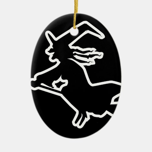 白い魔女 セラミックオーナメント (正面)