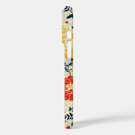 白い鮮やかフローラ赤、黄、青 Case-Mate iPhoneケース (裏面 / 左)