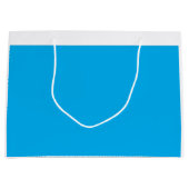 白い鮮やか雲が少し散らばった青空 ラージペーパーバッグ (正面)