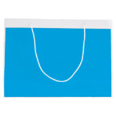 白い鮮やか雲が少し散らばった青空 ラージペーパーバッグ (裏面)