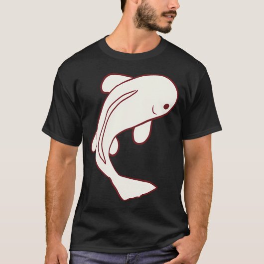 白い鯉 Tシャツ (正面)