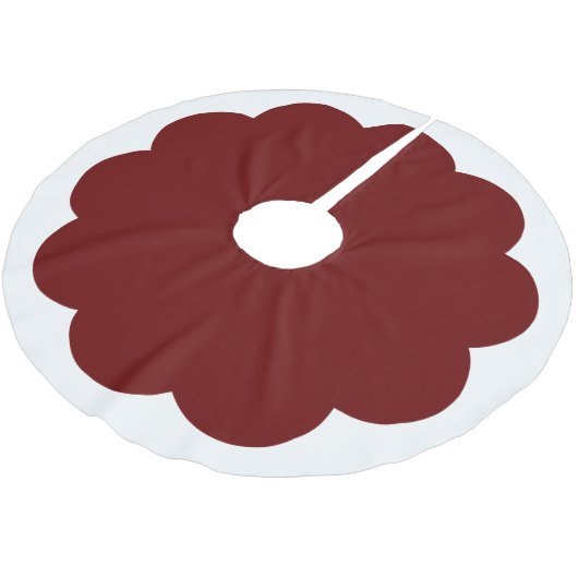 白い鱗片状のエッジを持つ任意の色 ブラッシュドポリエステルツリースカート (アングル)