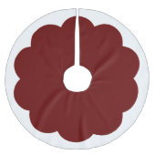 白い鱗片状のエッジを持つ任意の色 ブラッシュドポリエステルツリースカート (正面)