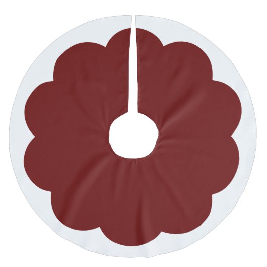 白い鱗片状のエッジを持つ任意の色 ブラッシュドポリエステルツリースカート (正面)