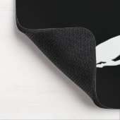 白い鳥のシルエットのマウスパッド マウスパッド (コーナー)