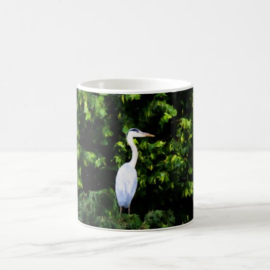 白い鳥のマグカップ コーヒーマグカップ (中央)