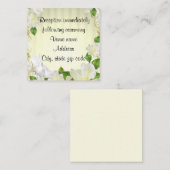 白い鳥の黄結婚色 エンクロージャーカード (正面/裏面)