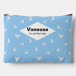 白い鳥。 アクセサリーポーチ