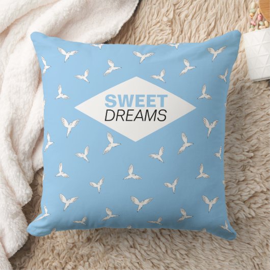 白い鳥。 クッション (ブランケット)