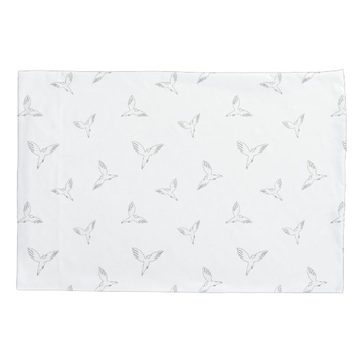 白い鳥。 枕カバー (裏面)