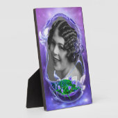 白い鳩とスミレのアートフレームプラーク フォトプラーク (側面)