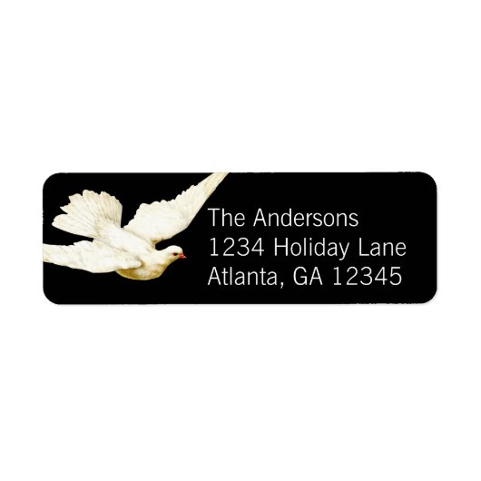 白い鳩にエレガント平和をブラック ラベル (正面)