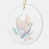 白い鳩のウェディングオーナメント セラミックオーナメント (左)