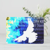 白い鳩のクリスマスと新年のご挨拶 シーズンカード (スタンド正面)