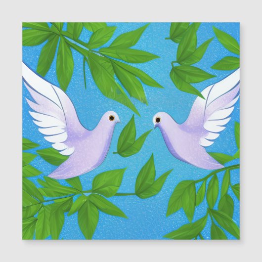 白い鳩のペア (正面)