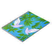 白い鳩のペア ノートブック (左側)